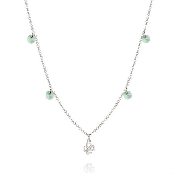 CHRYSOLITE LUCK WISHES BRACELET + WHITE RHODIUM PLATED NEW - Picture 4 of 6